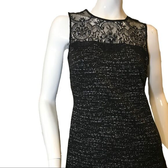 Vince Camuto Lace Marbleized Sleeveless Dress Black Size 4 - Picture 5 of 12